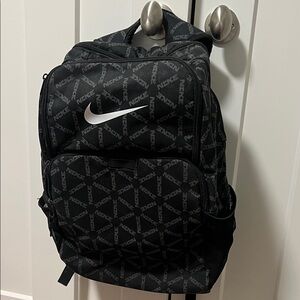 Nike Black and Gray Logo Backpack